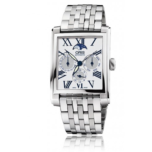 Oris Rectangular Silver Dial Stainless Steel Men's Watch 582-7658-4071MB watches