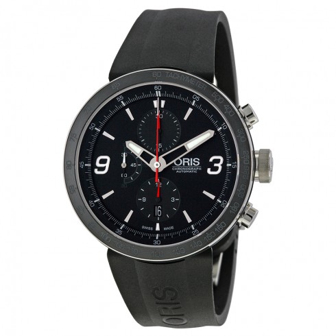 Oris TT1 Automatic Chronograph Black Rubber Strap Men's Watch 674-7659-4174RS watches