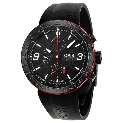 Oris TT1 Black Dial Rubber Men's Watch 674-7659-4764RS watches