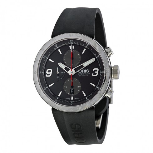 Replica Oris TT1 Chrono Black Rubber Stainless Steel Men's Watch 01 674 7659 4163 07 4 25 06 Watch