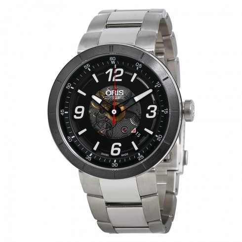 Oris TT1 Skeleton Engine Stainless Steel Automatic Men's Watch 733-7668-4114MB watches