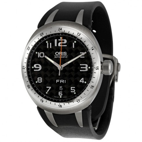 Oris TT3 Day Date Titanium Black Rubber Men's Automatic Watch 635-7588-7069RS watches