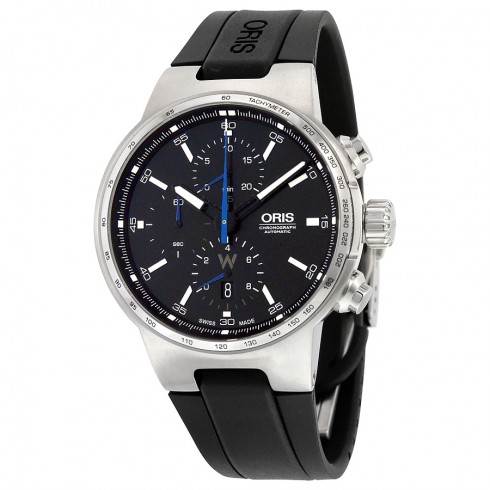 Oris Williams Chronograph Automatic Black Dial Black Rubber Men's Watch 01 774 7717 4154-07 4 24 50 watches