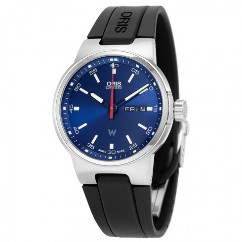 Oris Williams F1 Day Date Blue Dial Black Rubber Men's Watch 735-7716-4155RS watches