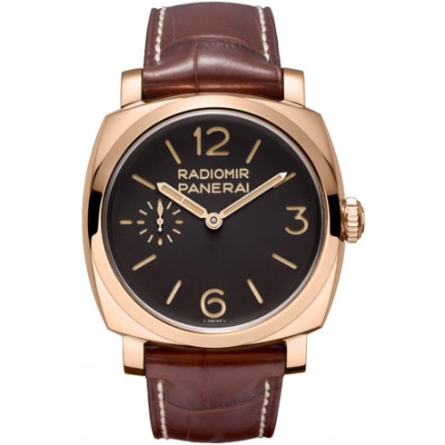 Panerai 1940 Oro Rosso Manual Wind Brown Dial 18k Rose Gold Men's Watch PAM00398 watches