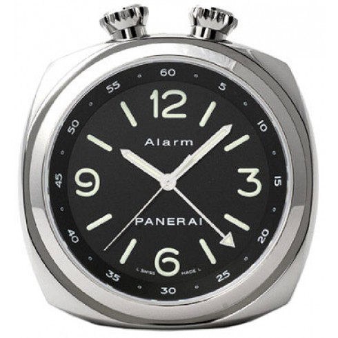Panerai Black Dial Stainless Steel Travel Clock PAM00173 watches