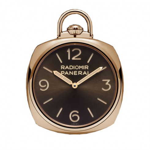 Panerai Brown Dial 18kt Rose Gold Pocket Watch PAM00447 watches