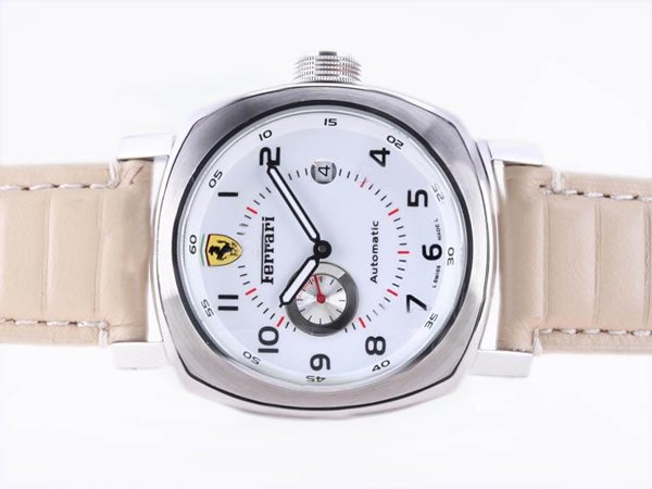 Panerai Ferrari Scuderia FER00009 White Dial Stainless Steel Bezel Automatic Watch watches
