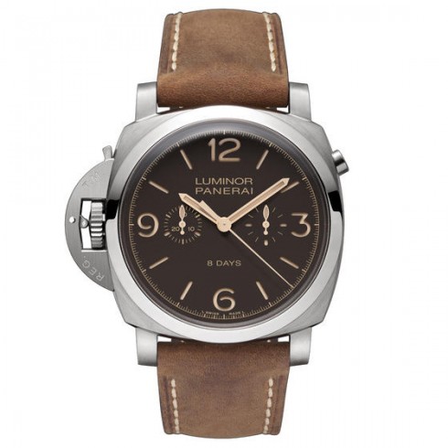 Panerai Luminor 1950 Chrono Left-handed 8 Day Brown Dial Men's Watch PAM00579 watches