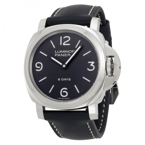 Panerai Luminor Base 8 Days Acciaio Mechanical Black Dial Men's Watch PAM00560 watches