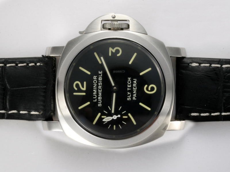 Panerai Luminor IDNO19256 44mm Midsize Black Cow Leather Strap Watch watches