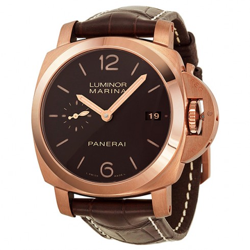 Panerai Luminor Marina 1950 3 Days Automatic Brown Dial 18 kt Rose Gold Men's Watch PAM00393 watches