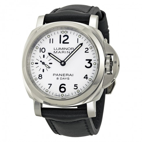 Panerai Luminor Marina 8 Days Acciaio Mechanical White Dial Men's Watch PAM00563 watches