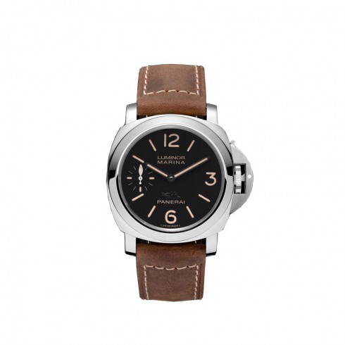 Panerai Luminor Marina Black Dial Brown Leather Men's Watch PAM00466 watches