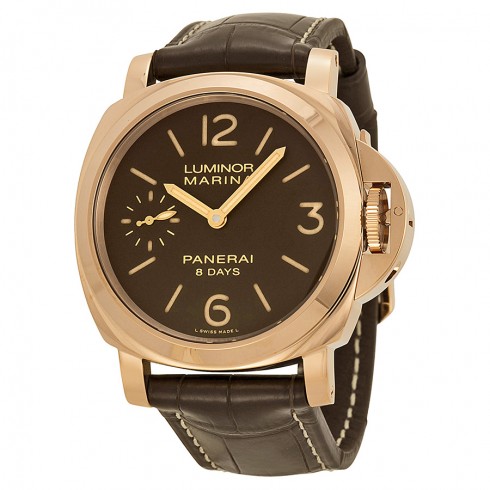 Panerai Luminor Marina Brown Dial 18kt Rose Gold Men's Watch PAM00511 watches