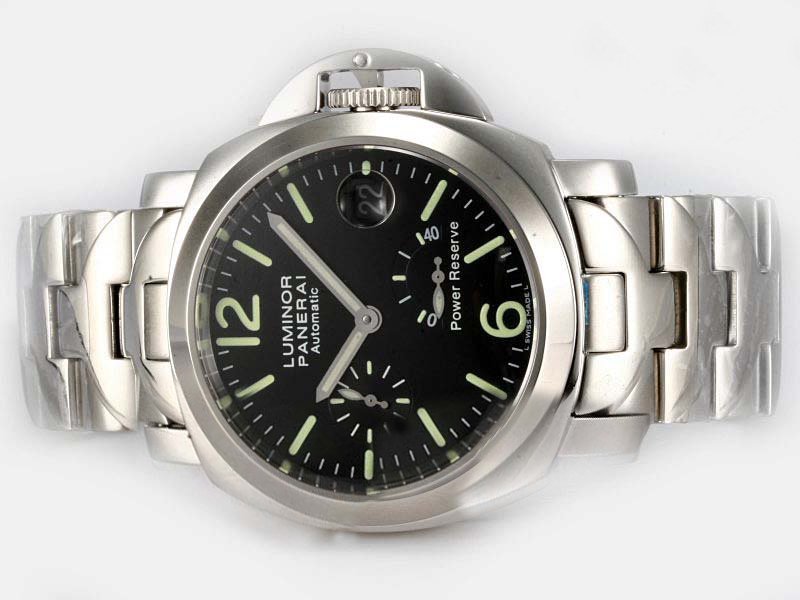 Panerai Luminor PAM 00090 Silver Stainless Steel Strap Midsize 44mm Watch watches