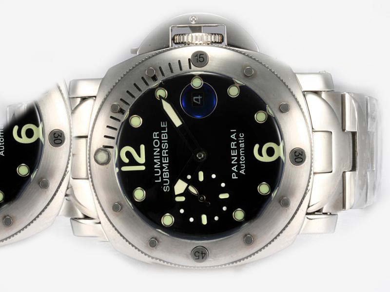 Panerai Luminor PAM00024 Silver Stainless Steel Strap Stainless Steel Bezel Midsize Watch watches