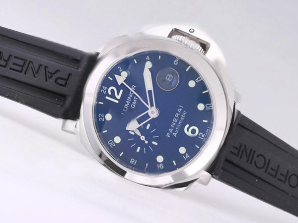 Panerai Luminor PAM00088 Blue Dial Round Blue Rubber Strap Watch watches