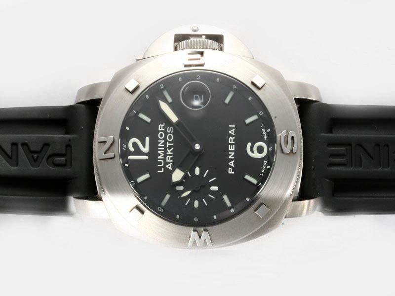 Panerai Luminor PAM00092 Midsize Stainless Steel Bezel Black Rubber Strap Watch watches