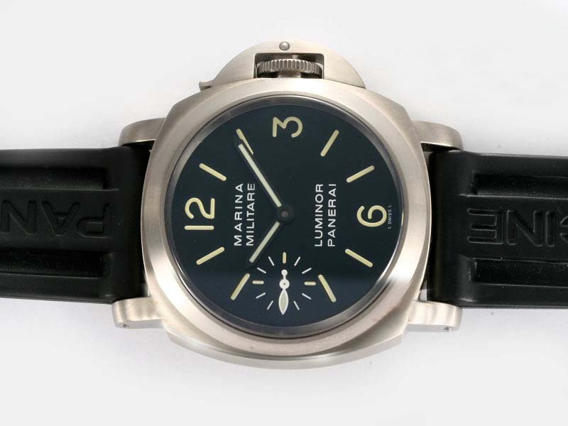 Panerai Luminor PAM00111 Stainless Steel Bezel Blue Dial Manual Winding Watch watches