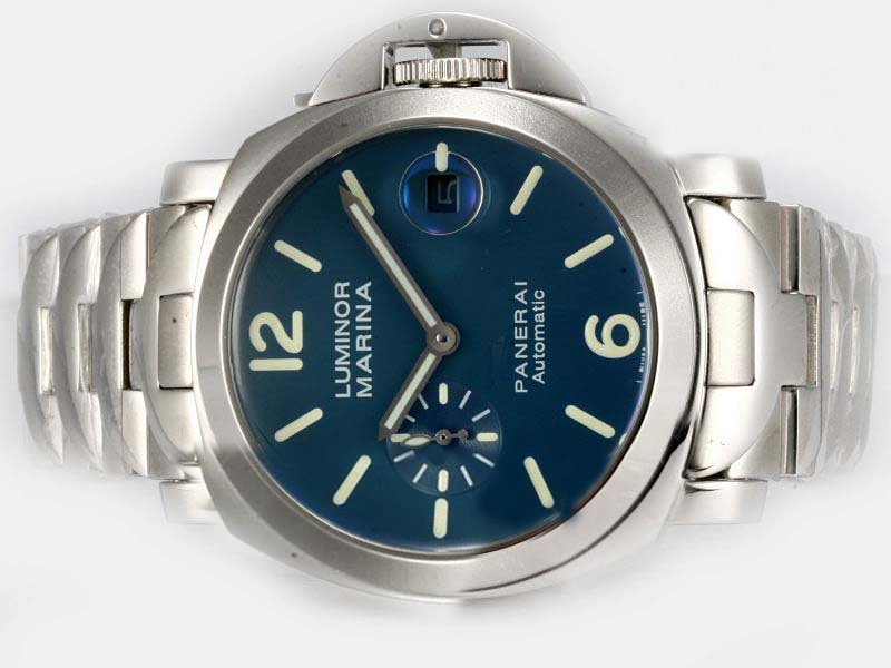 Panerai Luminor PAM00120 Blue Dial Stainless Steel Case 44mm Watch watches