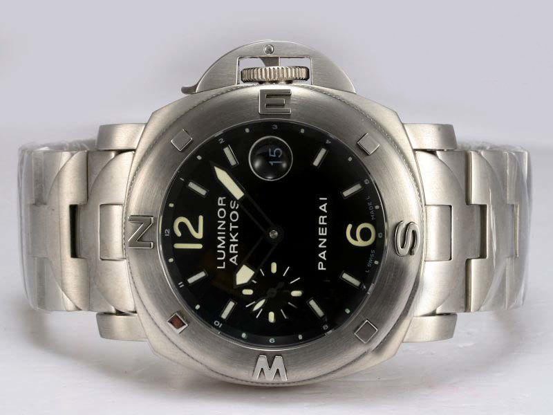 Panerai Luminor PAM00186 Mens Stainless Steel Bezel Stainless Steel Case Watch watches