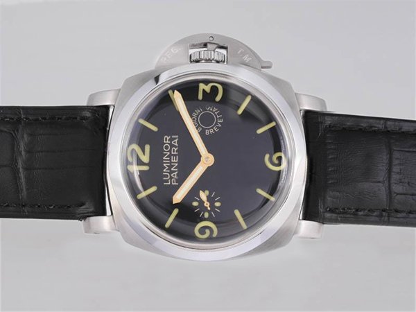 Panerai Luminor PAM203 Stainless Steel Bezel Black Ostrich Leather Strap Midsize Watch watches