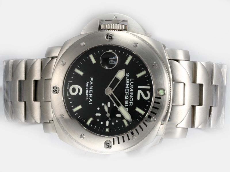 Panerai Luminor PAM239 Round Silver Stainless Steel Strap Mens Watch watches
