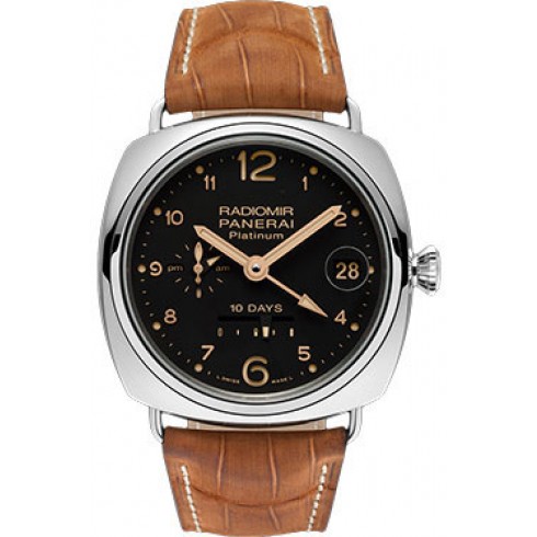 Panerai Radiomir 10 Days GMT Black Dial Platinum Men's Watch PAM00495 watches