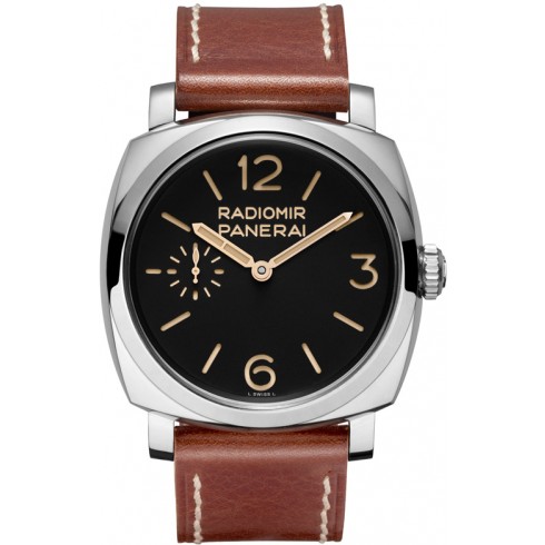 Panerai Radiomir 1940 Black Dial Stainless Steel Brown Leather Men's Watch PAM00399 watches