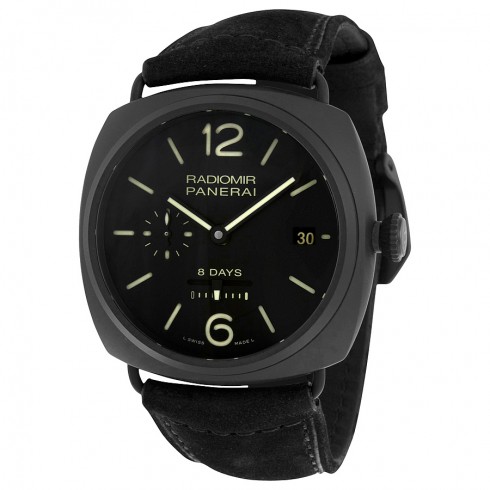 Panerai Radiomir 8 Days Black Dial Automatic Black Ceramica Men's Watch PAM00384 watches