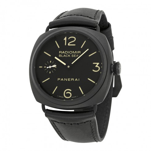Panerai Radiomir Black Seal Black Dial Black Leather Men's Watch PAM00292 watches