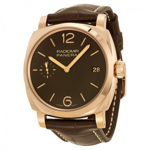 Panerai Radiomir Brown Dial 18kt Rose Gold Men's Watch PAM00515 watches