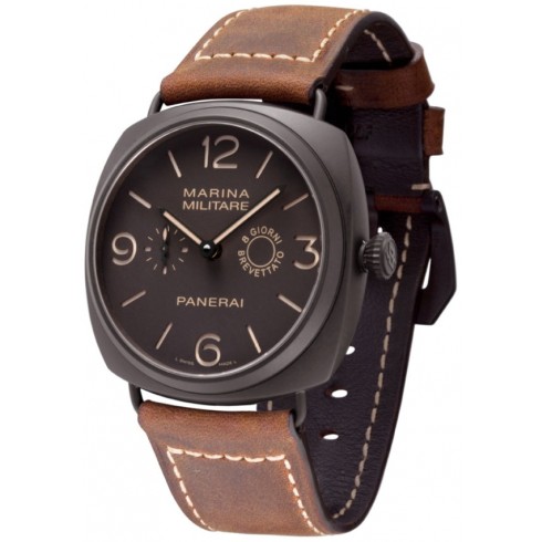 Panerai Radiomir Composite Marina Militaire Brown Dial Leather Men's Watch PAM00339 watches