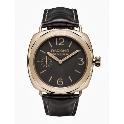 Panerai Radiomir Oro Rosso Brown Dial Brown Leather Strap Men's Watch PAM00522 watches