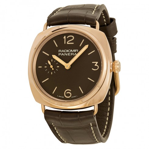 Panerai Radiomir Oro Rosso Manual Wind Brown Dial 18 kt Rose Gold Men's Watch PAM00439 watches