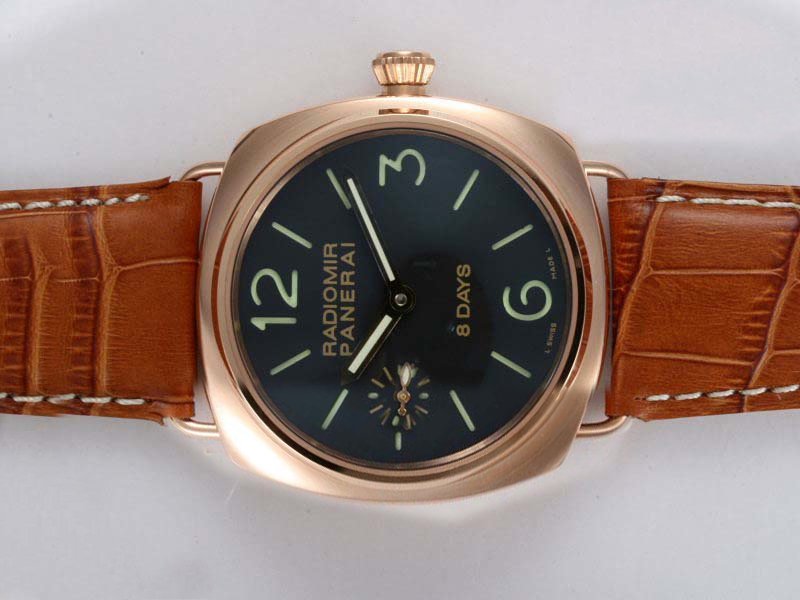 Panerai Radiomir PAM 292 L 45mm Midsize Brown Crocodile Leather Strap Watch watches