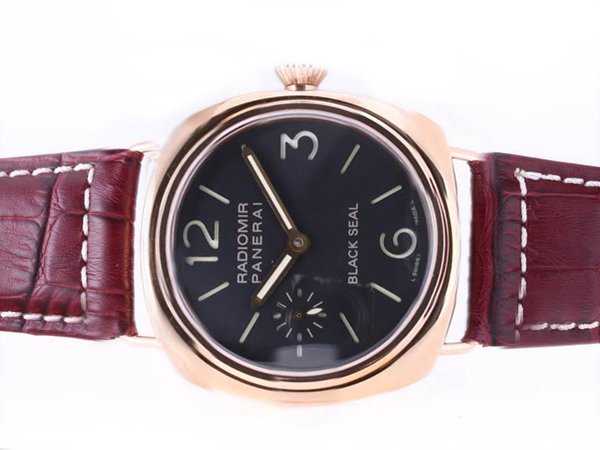Panerai Radiomir PAM00309 47mm Midsize Purple Cow Leather Strap Watch watches