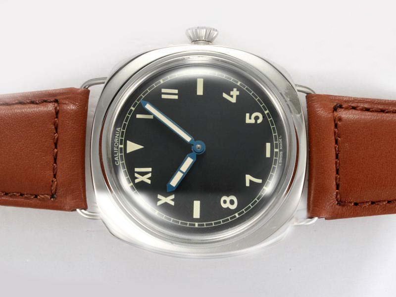 Panerai Radiomir PAM376N 44mm Brown Crocodile Leather Strap Black Dial Watch watches