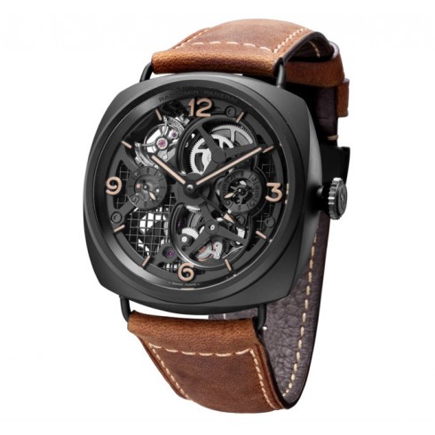 Panerai Radiomir Tourbillon GMT Ceramica Skeleton Dial Manual Wind Men's Watch PAM00350 watches