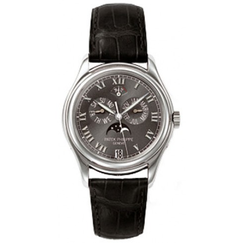 Patek Philippe Annual Calender Moonphase Black Dial Black Leather Automatic Men's Watch 5056P watches