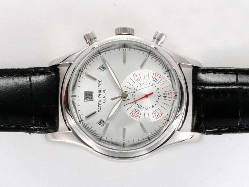 Patek Philippe Calatrava 5196G Round Red Dial Black Crocodile Leather Strap Watch watches