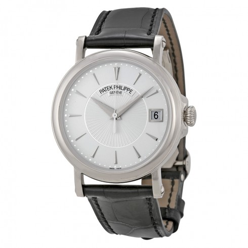 Patek Philippe Calatrava Automatic White Dial Black Leather Men's Watch 5153G-010 watches