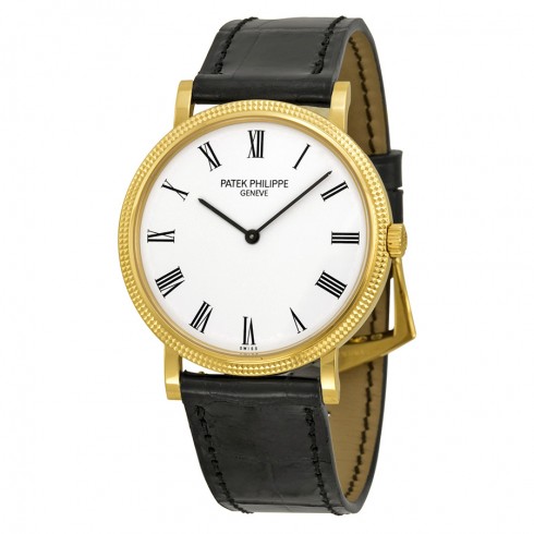 Patek Philippe Calatrava Automatic White Dial Black Leather Men's Watch 5120J-001 watches