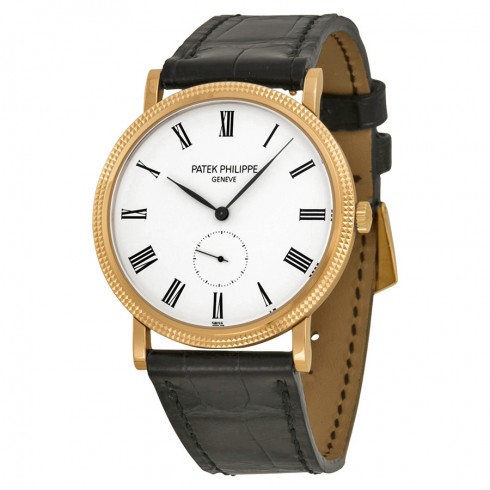 Patek Philippe Calatrava White Dial 18kt Rose Gold Men's Watch 5119R watches