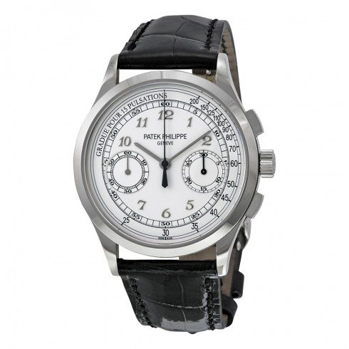 Patek Philippe Complications Chronograph Silvery White Dial Men's Watch 5170G-001 watches