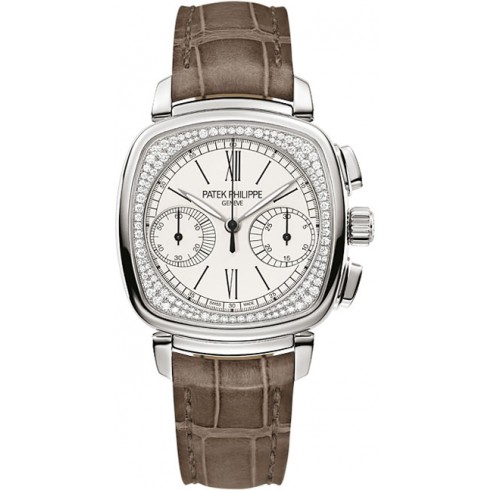 Patek Philippe Complications Mechanical Silver Dial Ladies Watch 7071G-001 watches