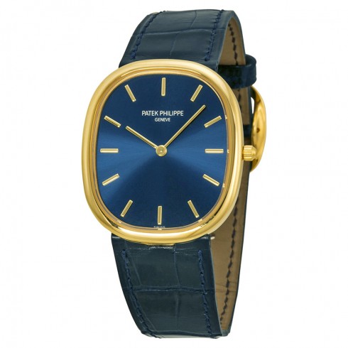 Patek Philippe Golden Ellipse 18kt Yellow Gold Blue Men's Watch 3738-100J watches