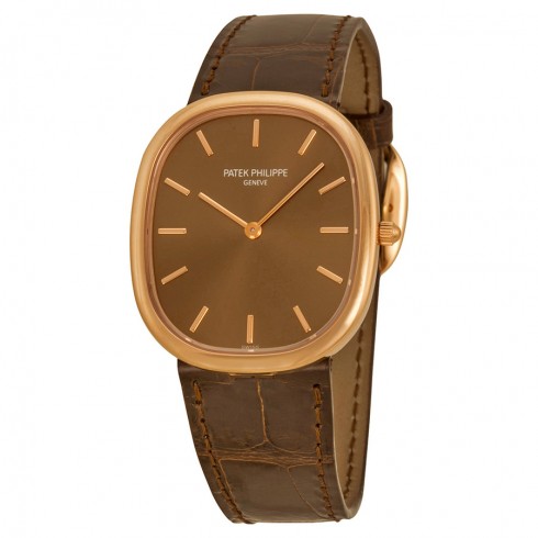 Patek Philippe Golden Ellipse Automatic Brown Dial 18 kt Rose Gold Men's Watch 3738/100R/001 watches