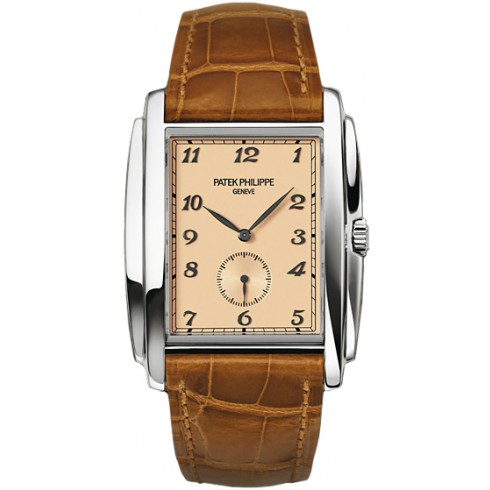 Patek Philippe Gondolo Manua Vintage Rose Dial Leather Men's Watch 5124G-001 watches